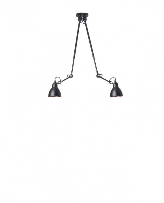 Lampe Gras 302 Double Wall Light Black Body
